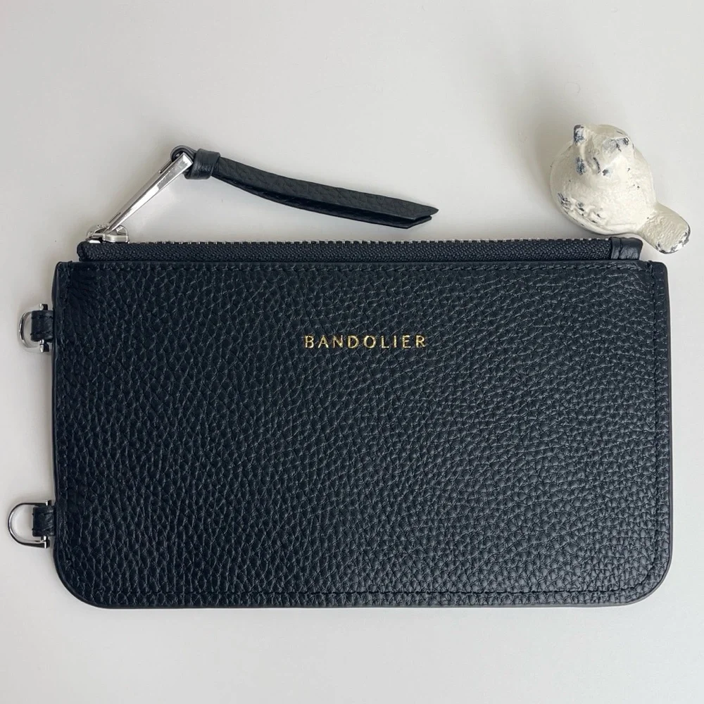 Bandolier Minimal Pouch And Strap
FLAT ZIP POUCH IN BLACK/SILVER - Picture 3 of 16